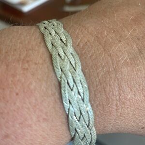 Vintage 925 Sterling Silver Braided Bracelet